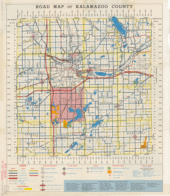 Road map of Kalamazoo County