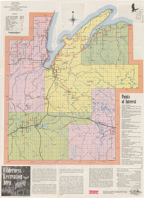 Official map of Baraga County