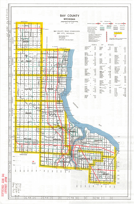 Map of Bay County, Michigan