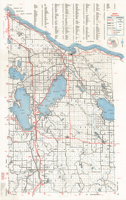 Official map of Cheboygan County, Michigan