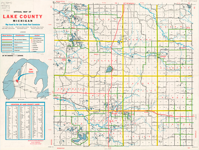 Official map of Lake County, Michigan