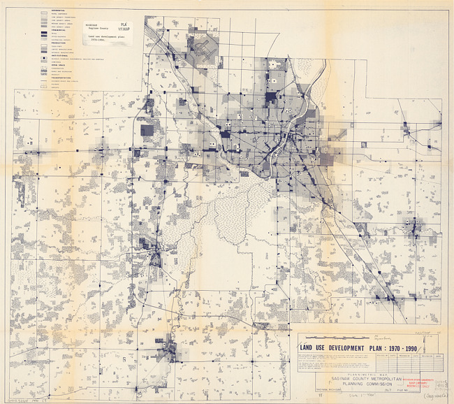 Land use development plan: 1970-1990 : plannimetric map : Saginaw County, Michigan