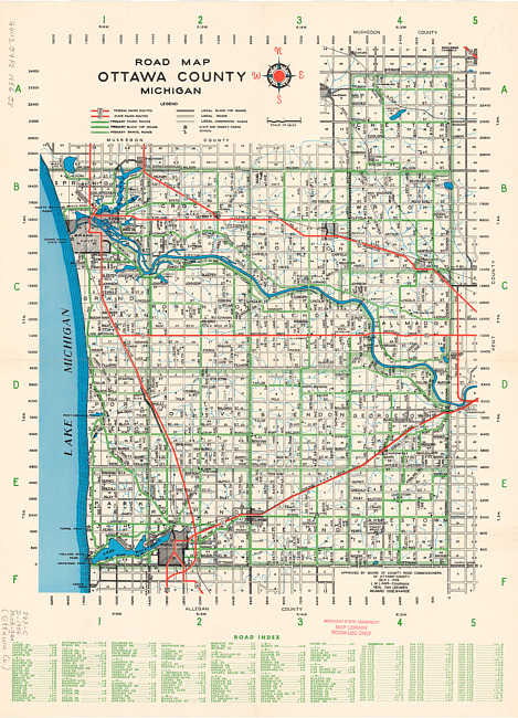 Road map, Ottawa County, Michigan