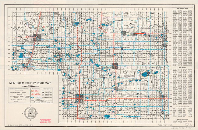 Montcalm County road map