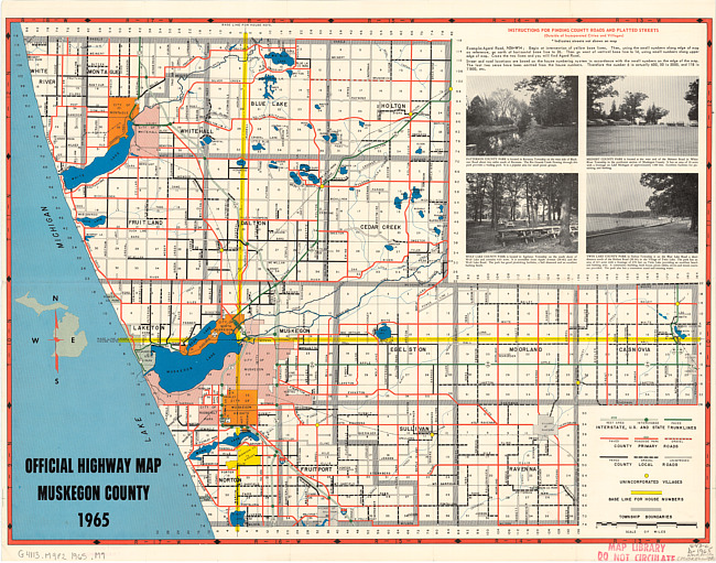 Official highway map, Muskegon County, 1965