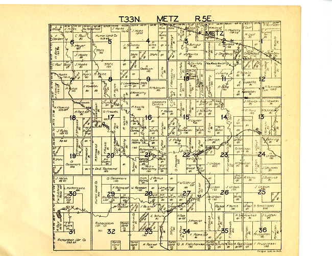 Metz, Township 33N Range 5E
