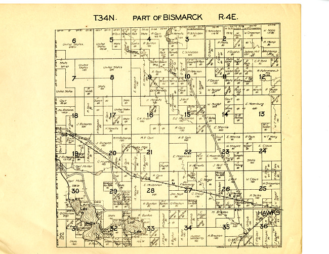 Part of Bismarck, Township 34N Range 4E