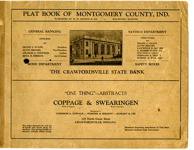 Plat book of Montgomery County, Ind.