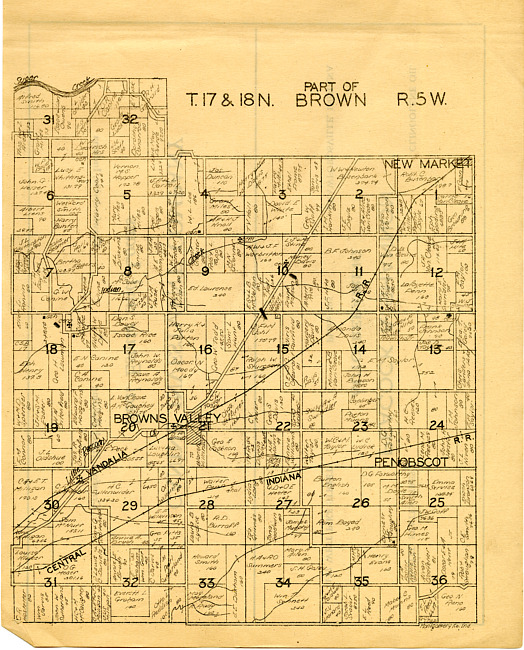 Part of Brown, Township 17 & 18N Range 5W