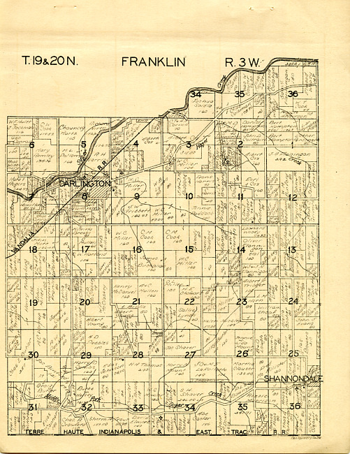 Franklin, Township 19 & 20N Range 3W