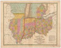 Map of the states of Ohio Indiana & Illinois and part of Michigan territory : compiled from the latest authorities