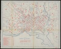 Map of the District of Columbia. No. 1, Showing death rates per 1000 population of white, colored, and all, in the various vital statistics districts of the District of Columbia, during the calendar year 1905