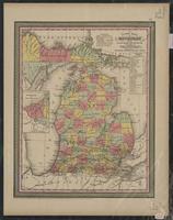 A new map of Michigan with its canals, roads & distances