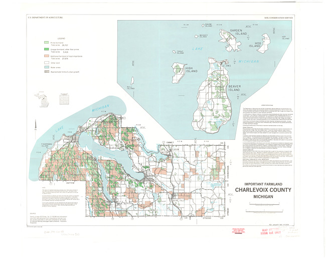 Important farmland, Charlevoix County, Michigan