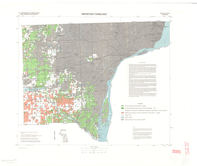 Important farmland, Wayne County, Michigan