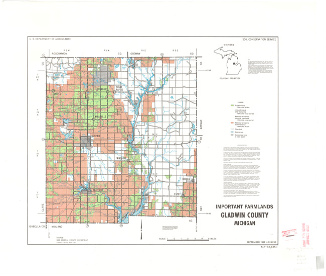 Important farmlands, Gladwin County, Michigan