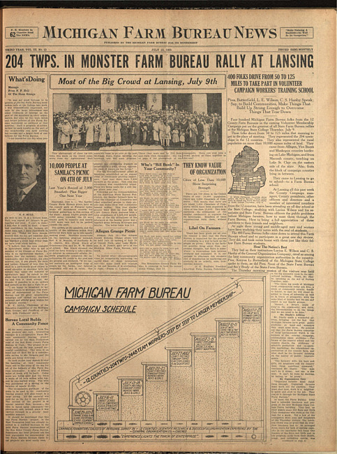 Michigan Farm Bureau news. (1925 July 13)