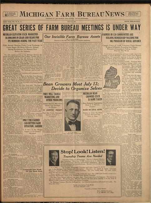 Michigan Farm Bureau news. (1925 July 24)
