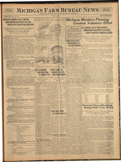 Michigan Farm Bureau news. (1926 May 14)