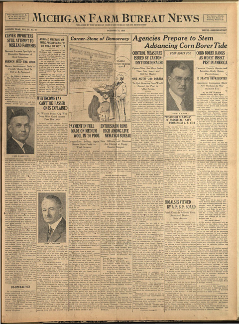 Michigan Farm Bureau news. (1926 October 15)