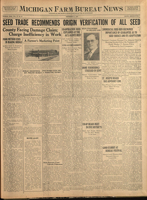 Michigan Farm Bureau news. (1926 December 31)