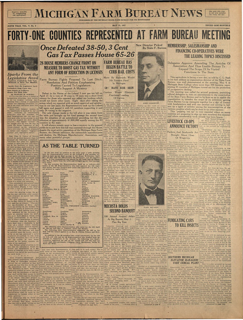 Michigan Farm Bureau news. (1927 May 13)