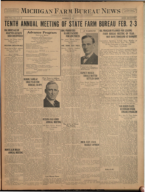 Michigan Farm Bureau news. (1927 December 30)