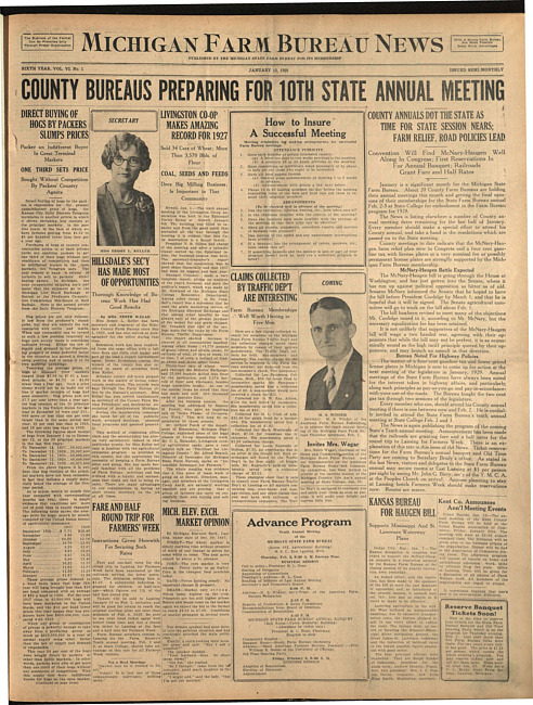 Michigan Farm Bureau news. (1928 January 13)