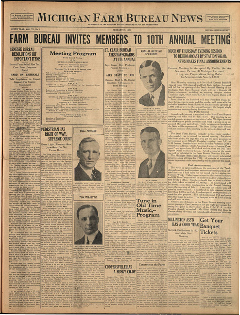 Michigan Farm Bureau news. (1928 January 27)