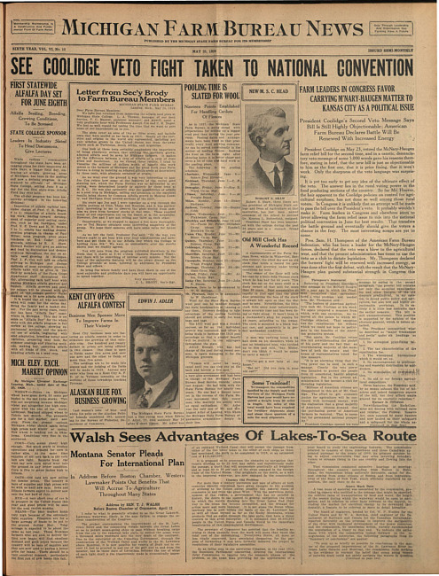 Michigan Farm Bureau news. (1928 May 25)