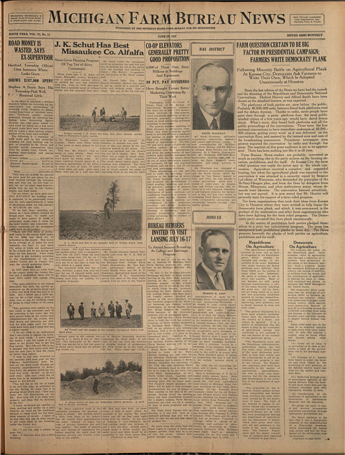 Michigan Farm Bureau news. (1928 June 29)