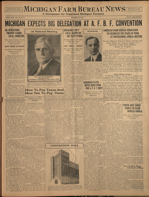 Michigan Farm Bureau news. (1928 November 23)