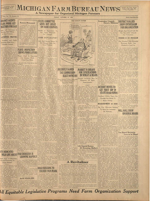 Michigan Farm Bureau news. (1929 October 25)
