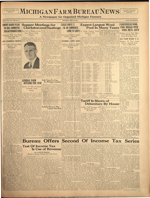 Michigan Farm Bureau news. (1930 May 10)