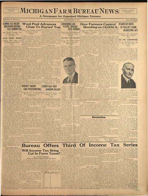 Michigan Farm Bureau news. (1930 May 24)