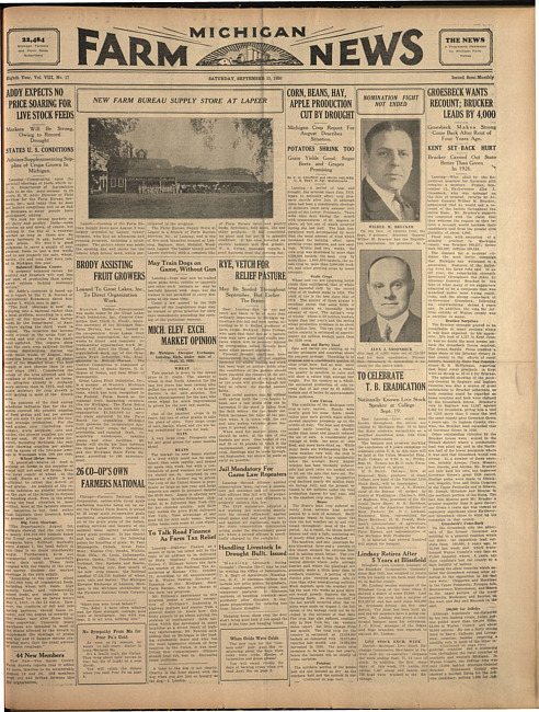 Michigan farm news. (1930 September 13)