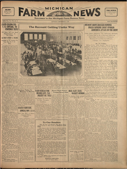 Michigan farm news. (1930 September 27)