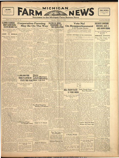 Michigan farm news. (1930 October 11)