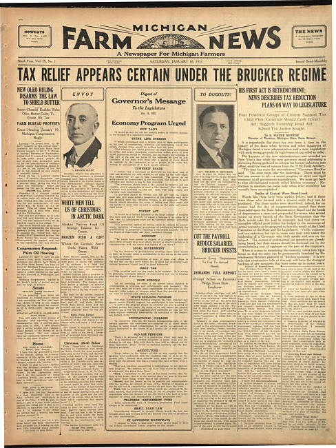 Michigan farm news. (1931 January 10)