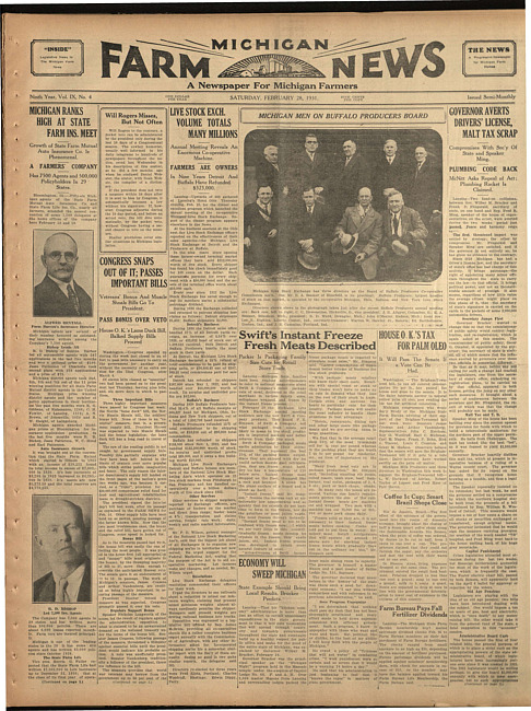 Michigan farm news. (1931 February 28)