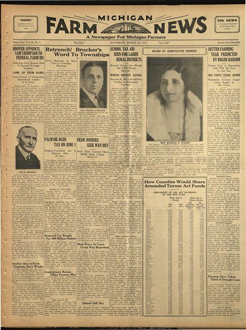 Michigan farm news. (1931 March 28)