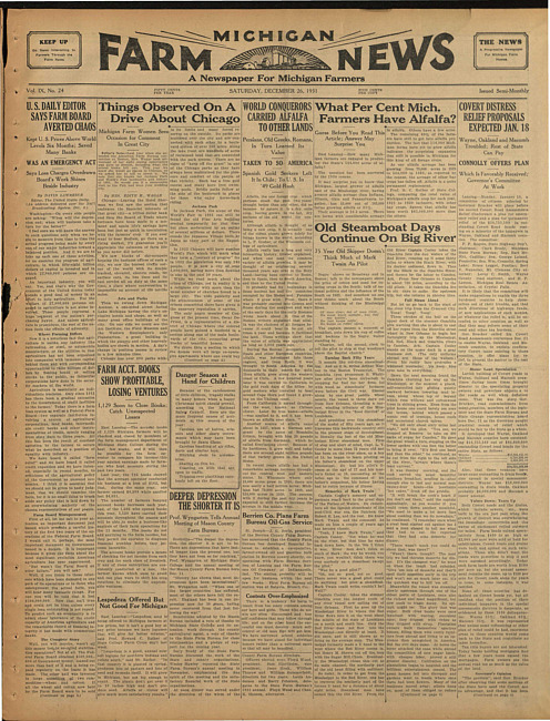 Michigan farm news. (1931 December 26)