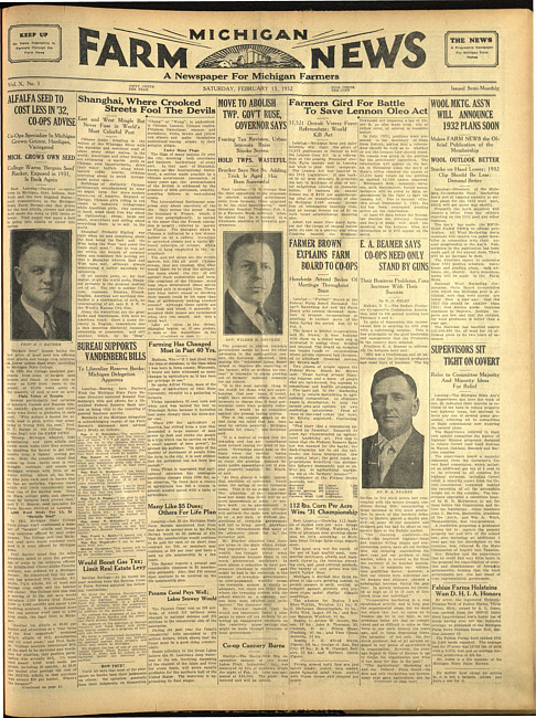 Michigan farm news. (1932 February 13)