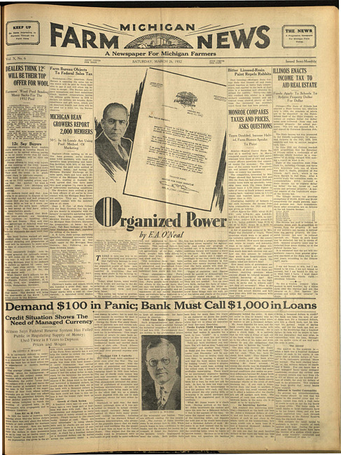 Michigan farm news. (1932 March 26)
