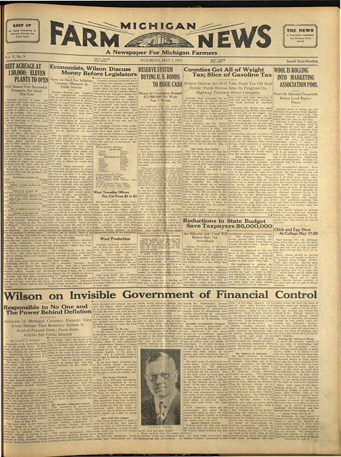 Michigan farm news. (1932 May 7)