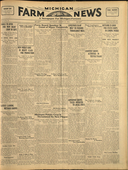 Michigan farm news. (1932 August 27)