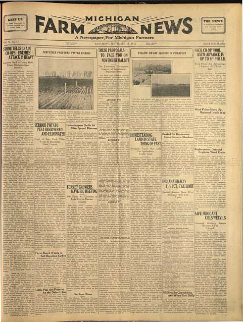 Michigan farm news. (1932 September 10)