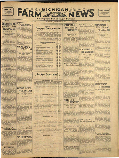 Michigan farm news. (1932 September 24)