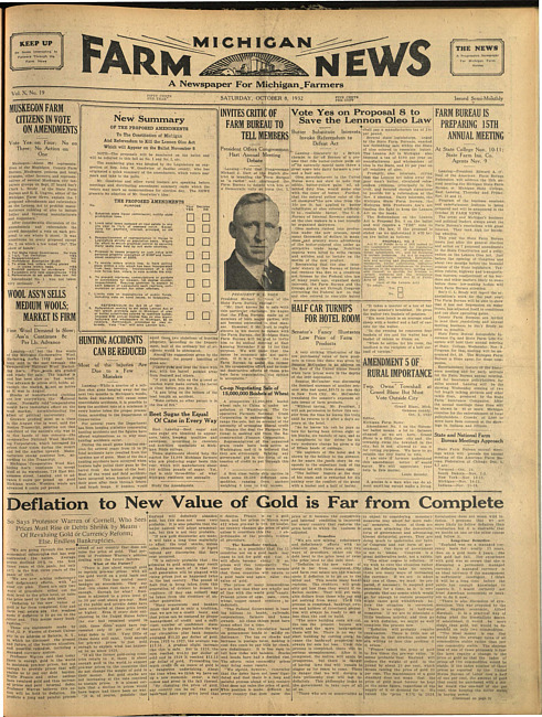 Michigan farm news. (1932 October 8)