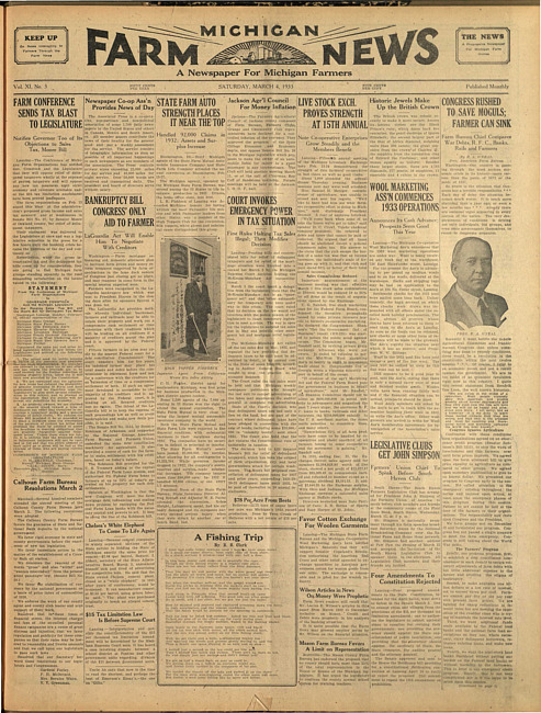 Michigan farm news. (1933 March 4)